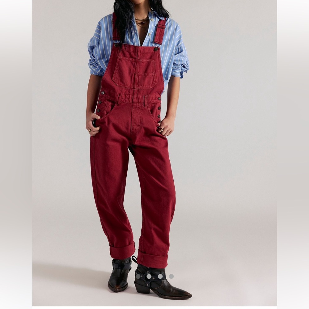 Free people ziggy cord overalls